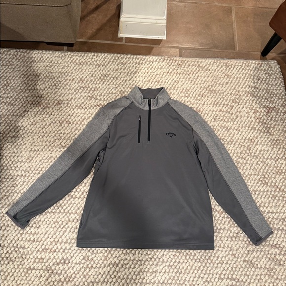 Callaway Other - Callaway Charcoal and Light Gray Quarter-Zip Pullover